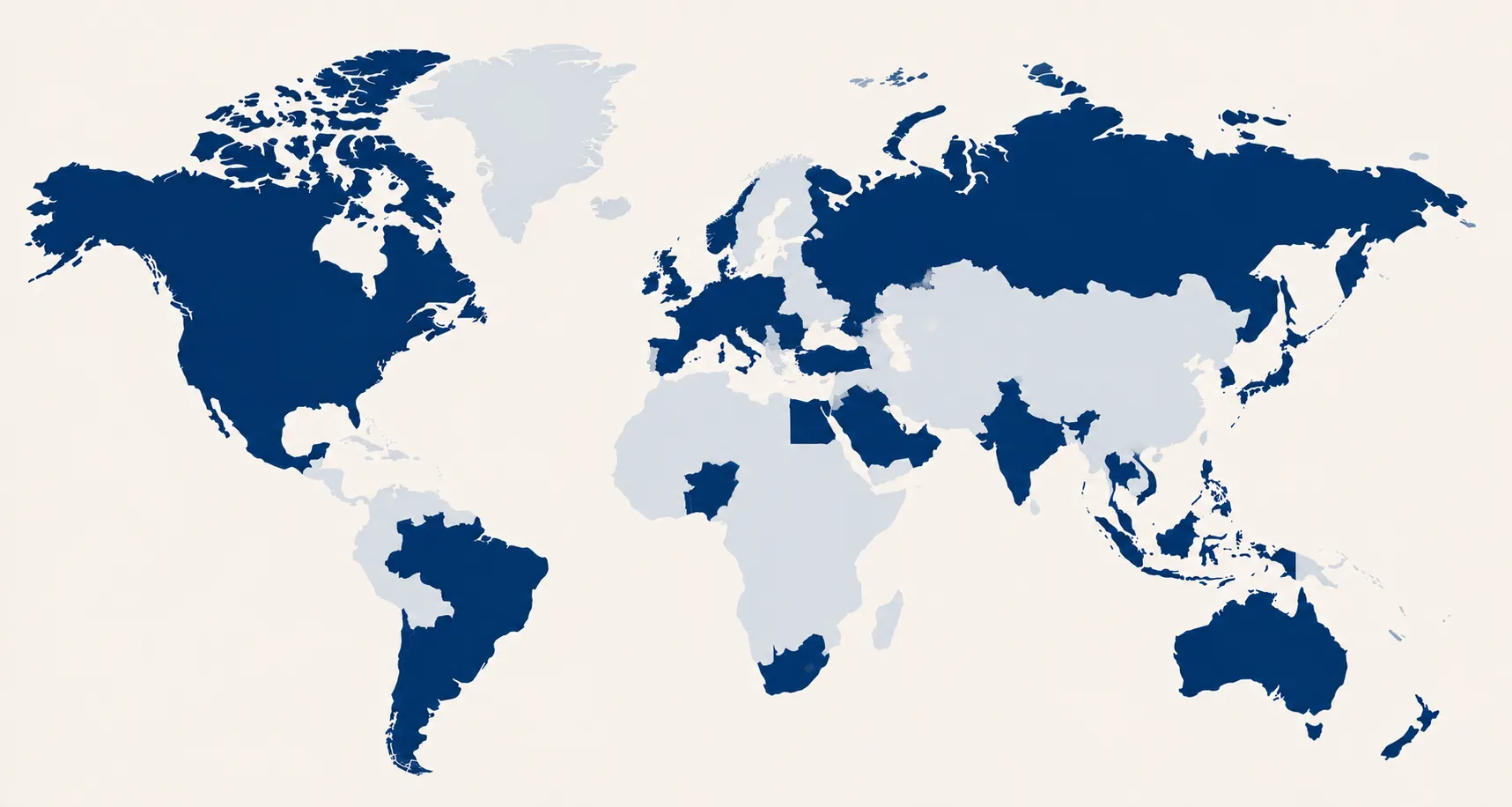 World map showing metal luggage export coverage across 100+ countries