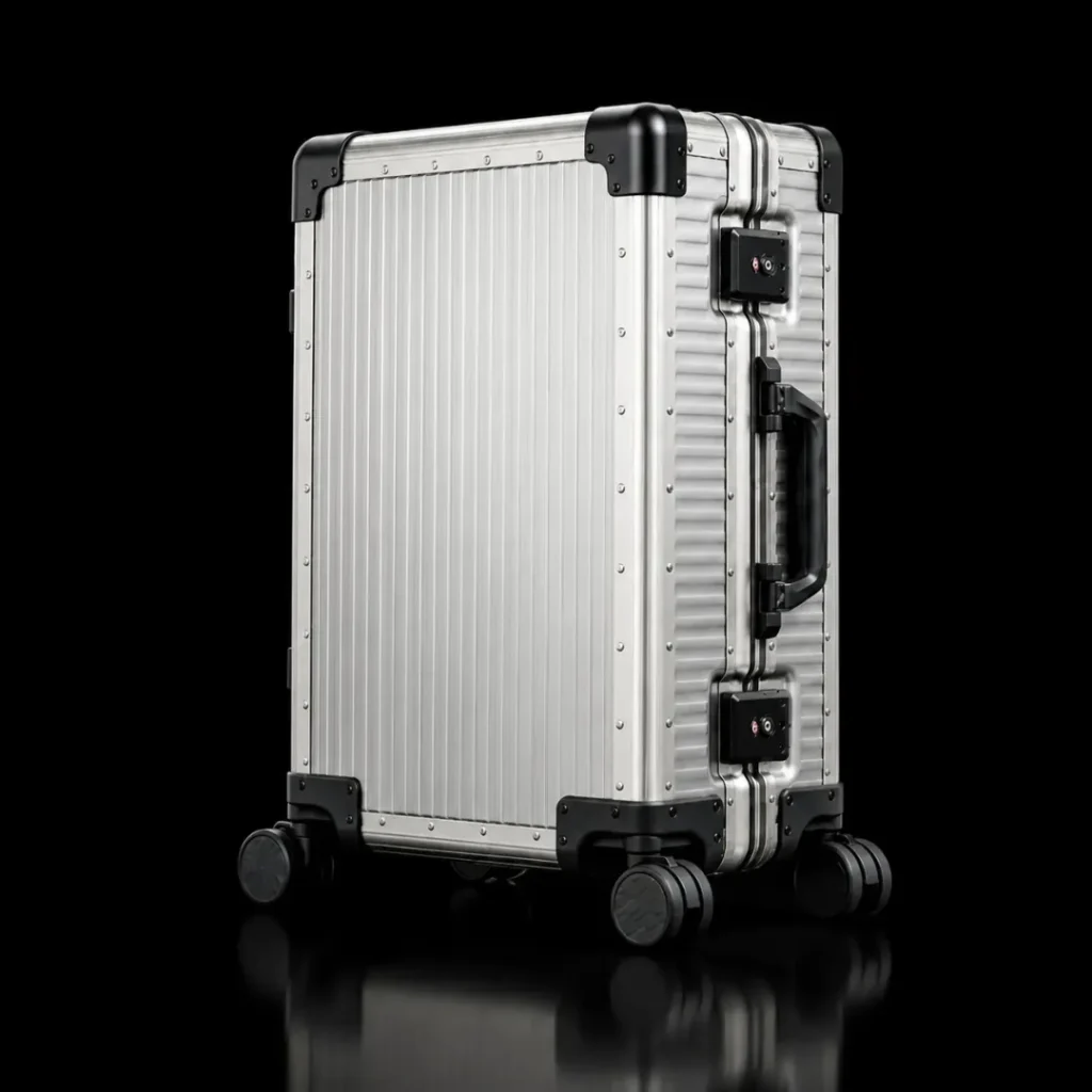 TT-001 titanium luggage manufactured for OEM and wholesale buyers