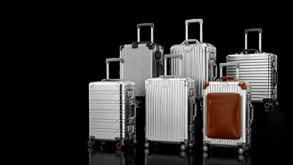 Six wholesale metal luggage models for brands and distributors