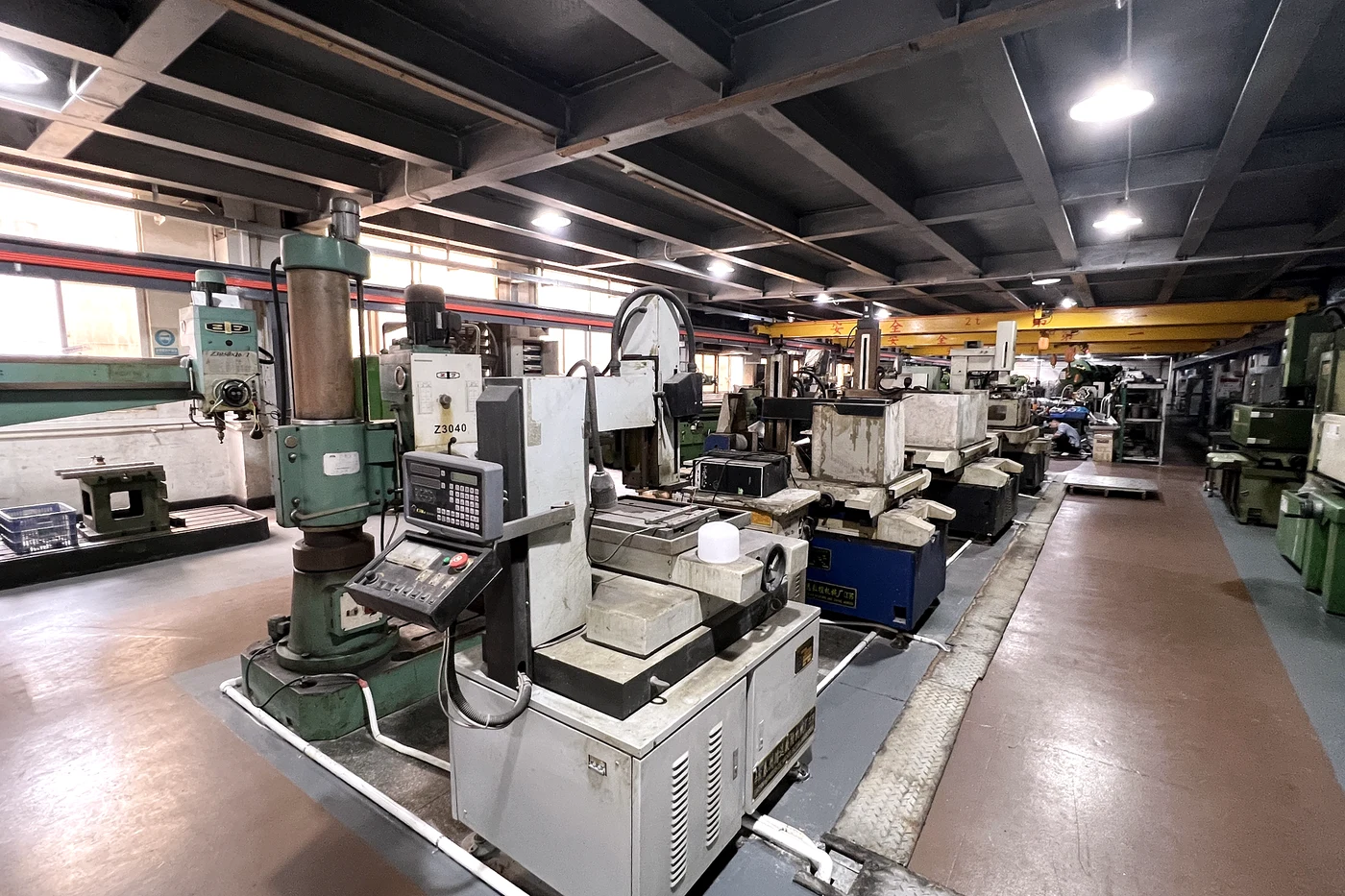 Tool room where luggage moulds are cut and finished